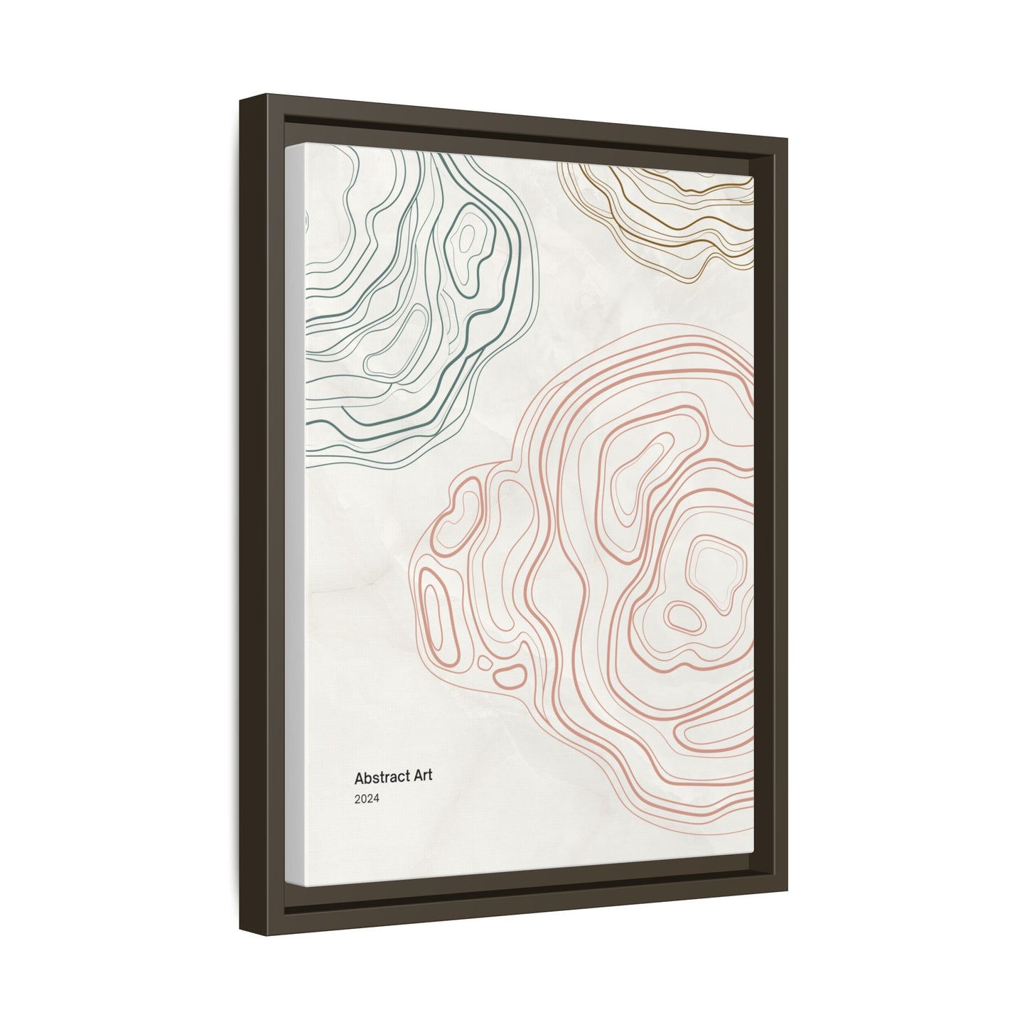 Abstract Multi-Color Framed Canvas Art Print - 2024 Decor