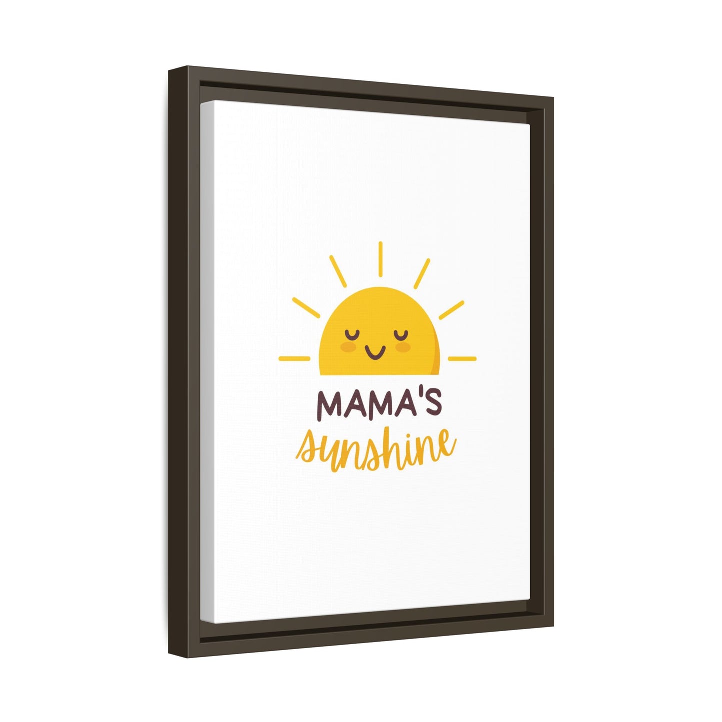 Framed Canvas Art Print, Cheerful Sun Decor for Mother's Day, Kids Room Wall Art, Positive Vibes Poster, Gift for Moms