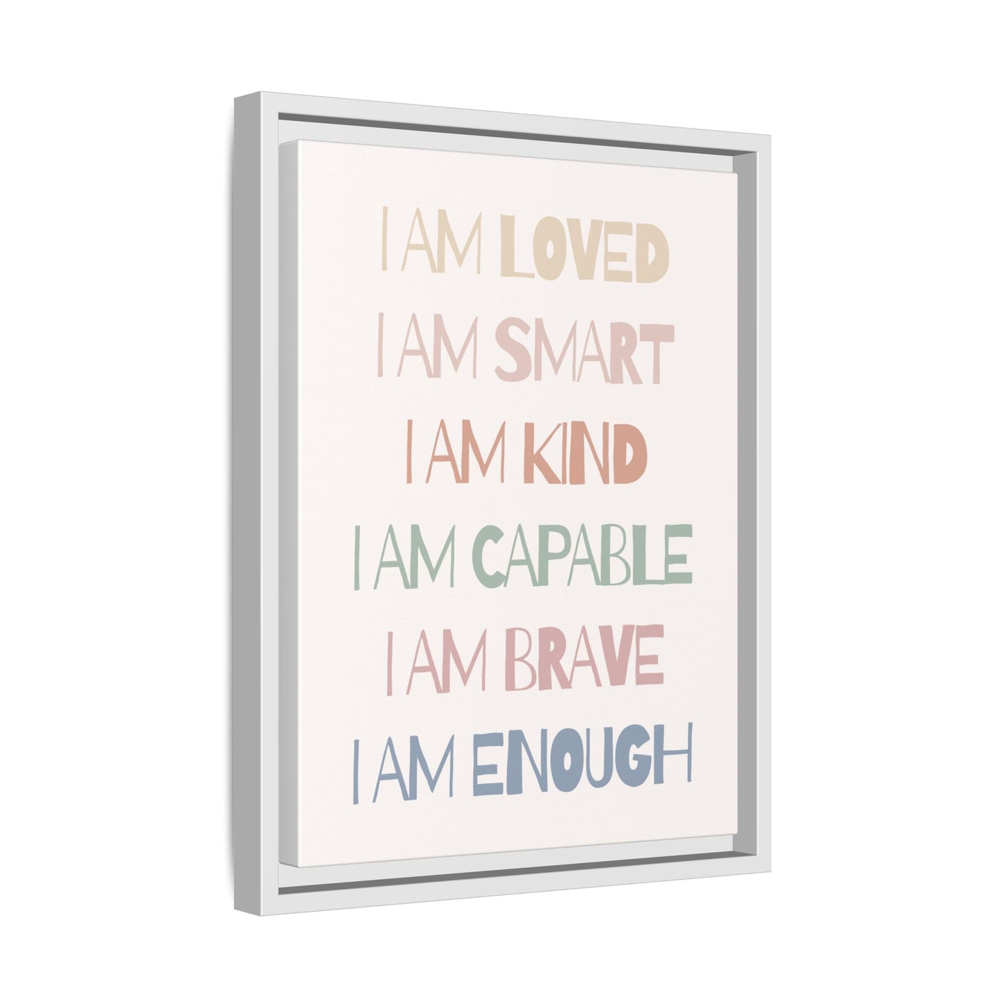 Inspirational Wall Art Print, Positive Affirmation Decor, Mindfulness Gift, Motivational Artwork, Home Office Wall Decor, Uplifting Canvas