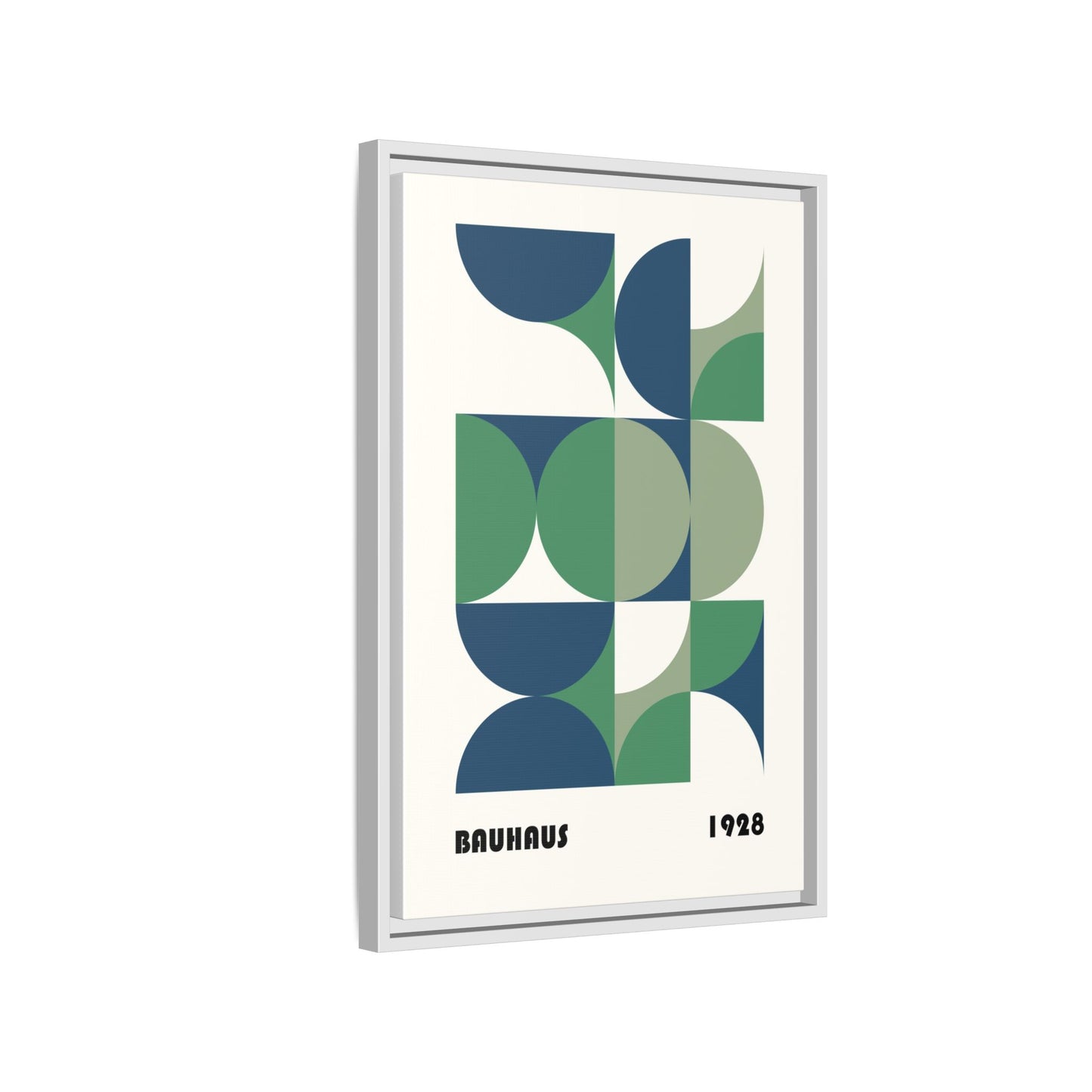 Modern Geometric Wall Art Print - Framed Multi-Color Canvas