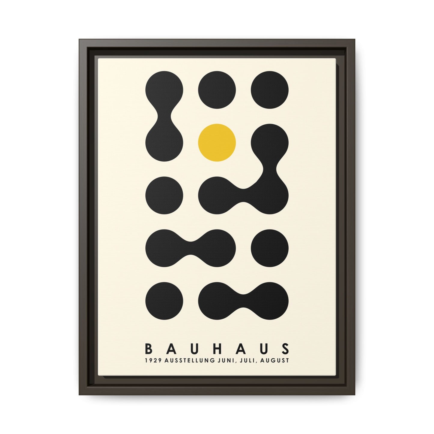 Bauhaus Inspired Framed Canvas Art - Modern Wall Decor