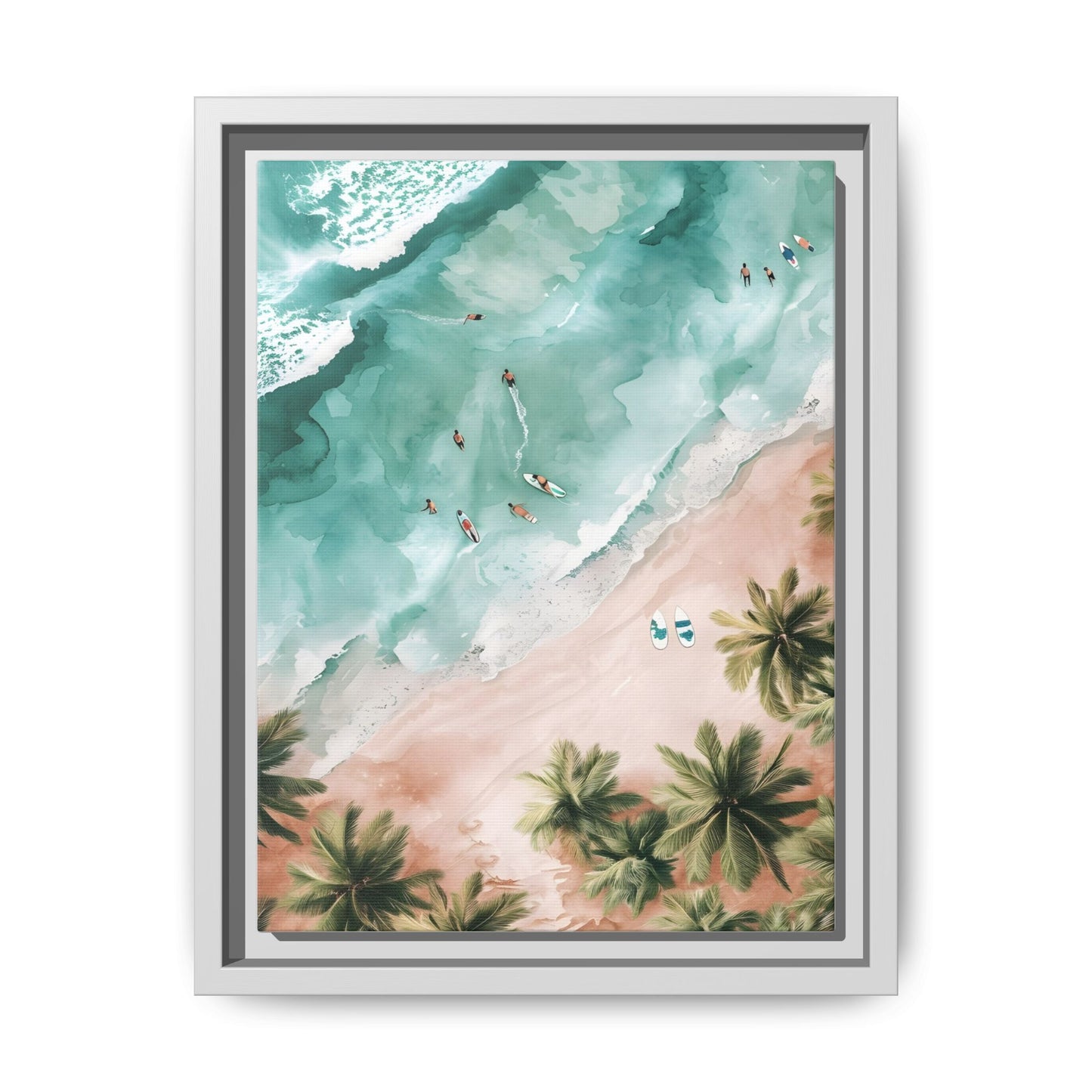 Tropical Wall Art Print, Coastal Decor, Beach Vibes, Framed Art, Summer Aesthetic, Gallery Wall Decoration, Gift for Beach Lovers