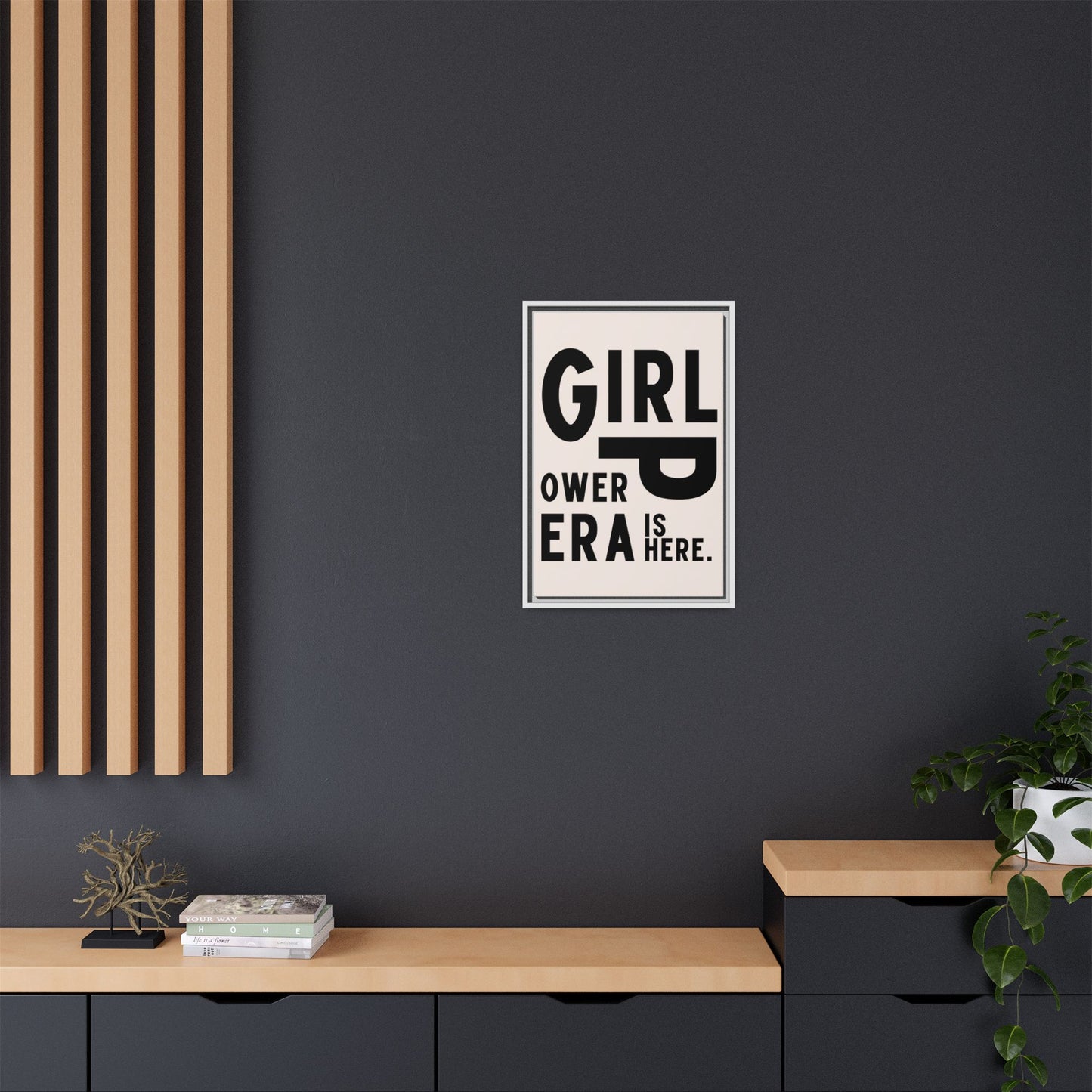 Empowering Girl Power Canvas Wall Art - Multi-Color Framed Print
