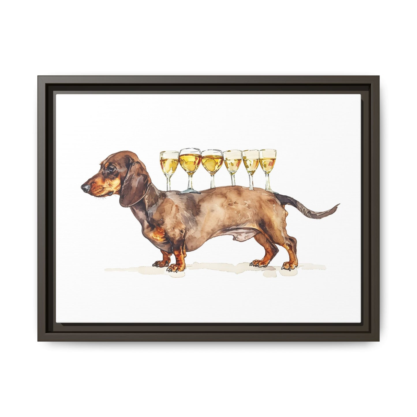 Dachshund Drink Art Print, Framed Wall Decor, Dog Lovers Gift, Pet Lover Decor, Funny Dog Art, Home Bar Decoration