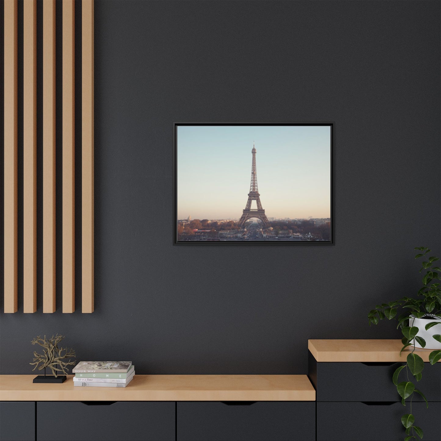 Eiffel Tower Matte Canvas Print - Framed Art for Paris Lovers