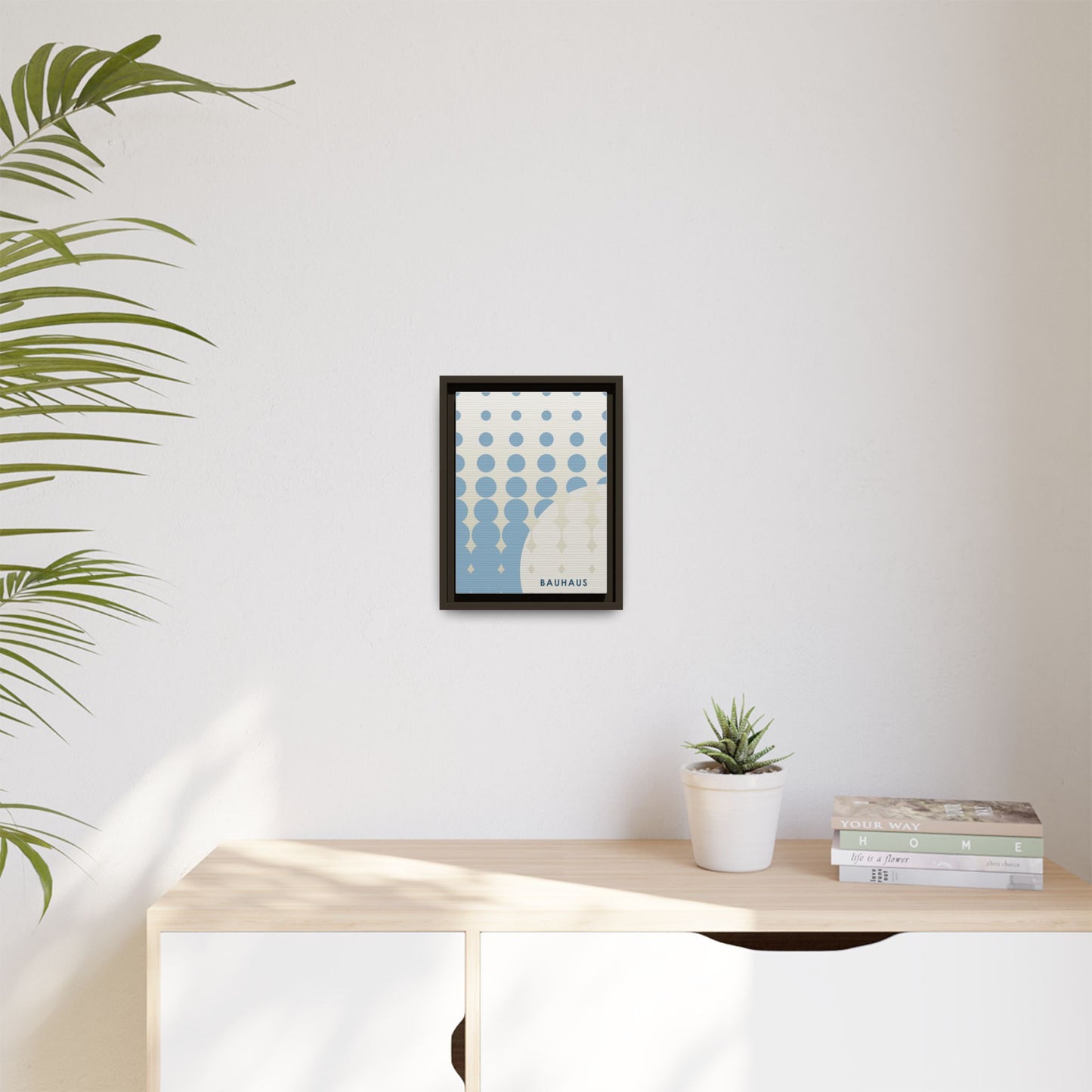 Bauhaus Abstract Framed Matte Canvas Wall Art - Modern Home Decor