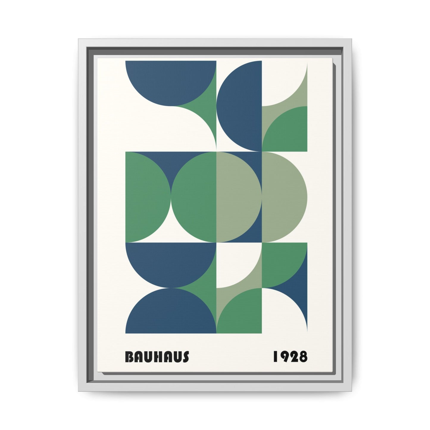 Modern Geometric Wall Art Print - Framed Multi-Color Canvas