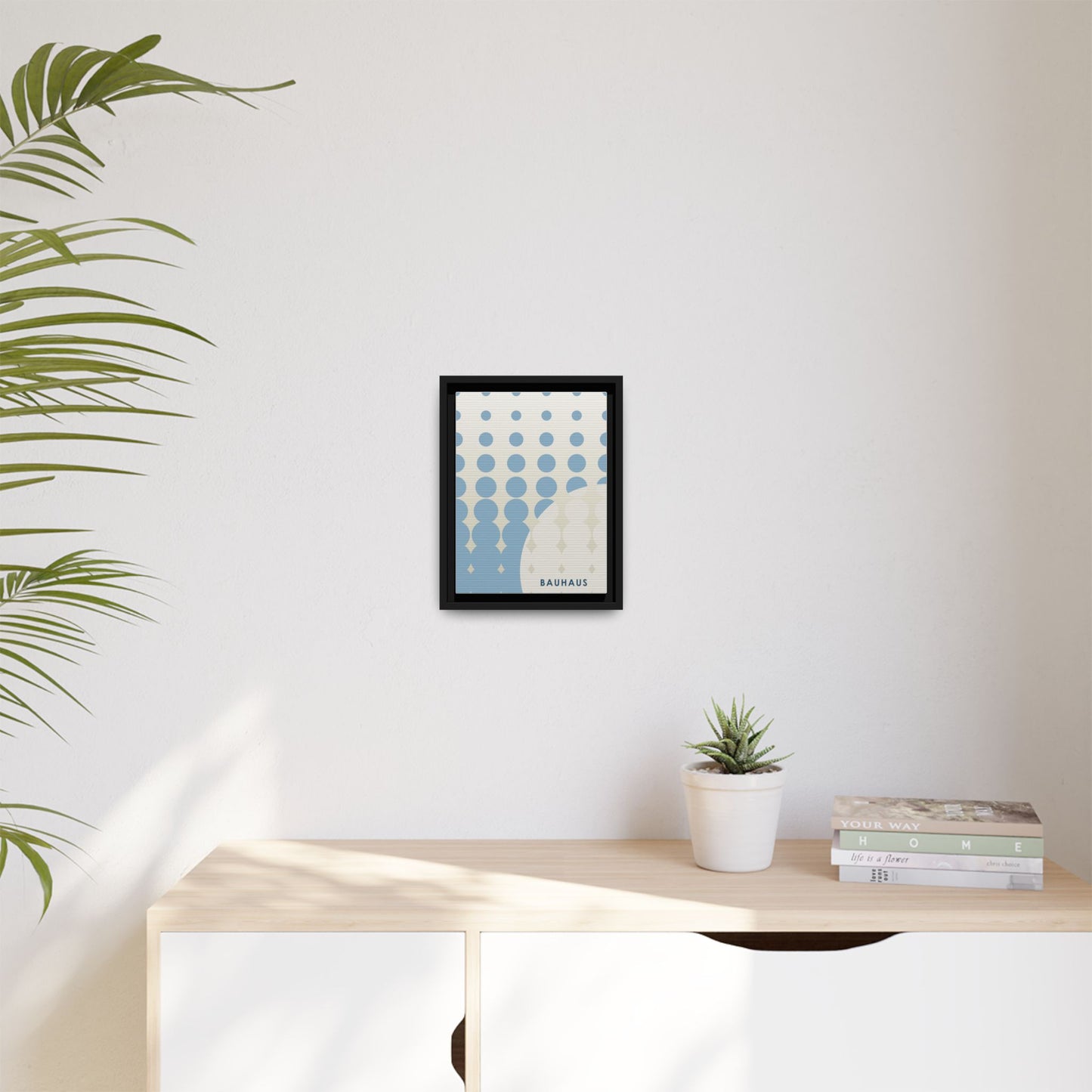 Bauhaus Abstract Framed Matte Canvas Wall Art - Modern Home Decor