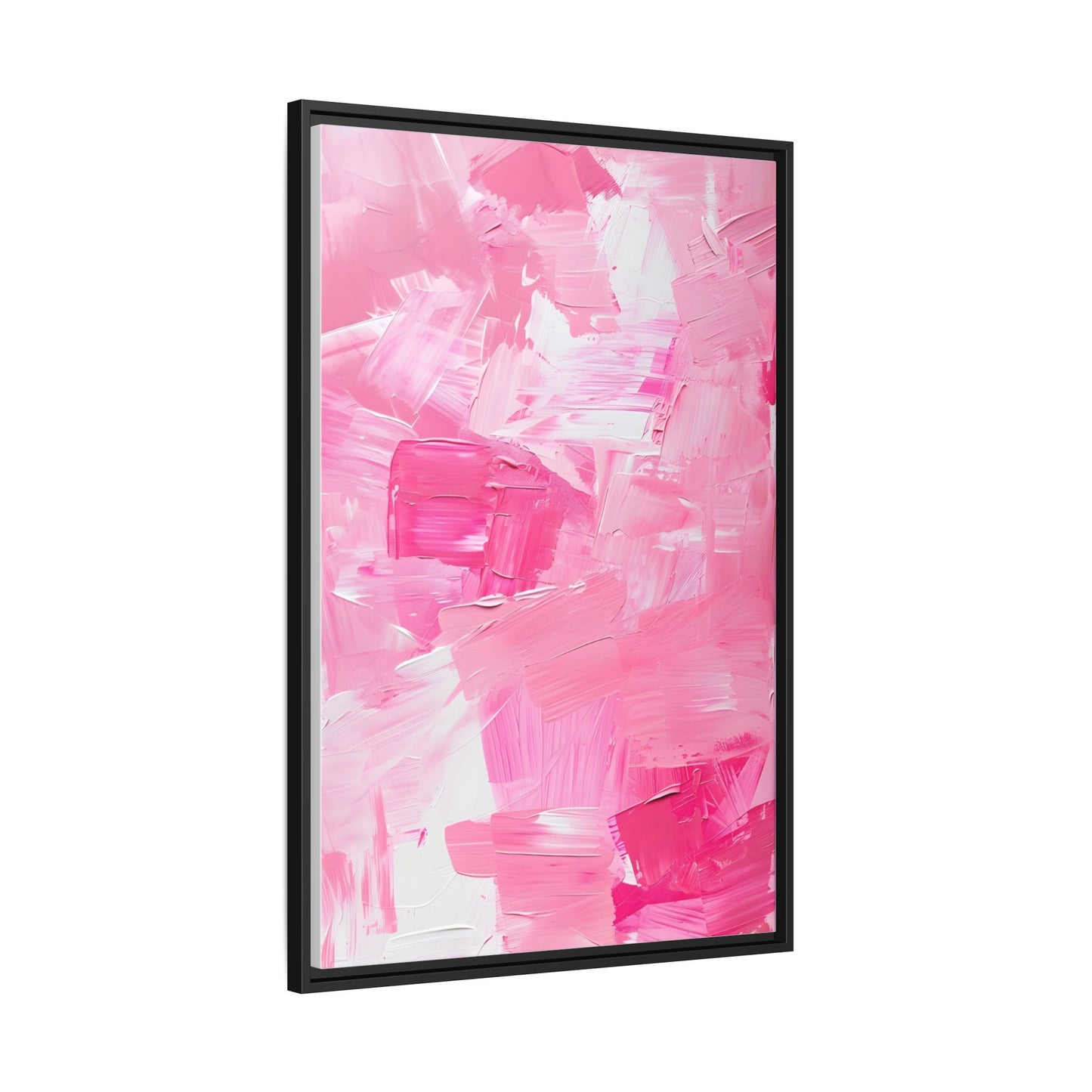 Framed Abstract Art Print, Modern Wall Decor for Home, Office, Pink Canvas, Chic Decor, Birthday Gift, Unique Artwork