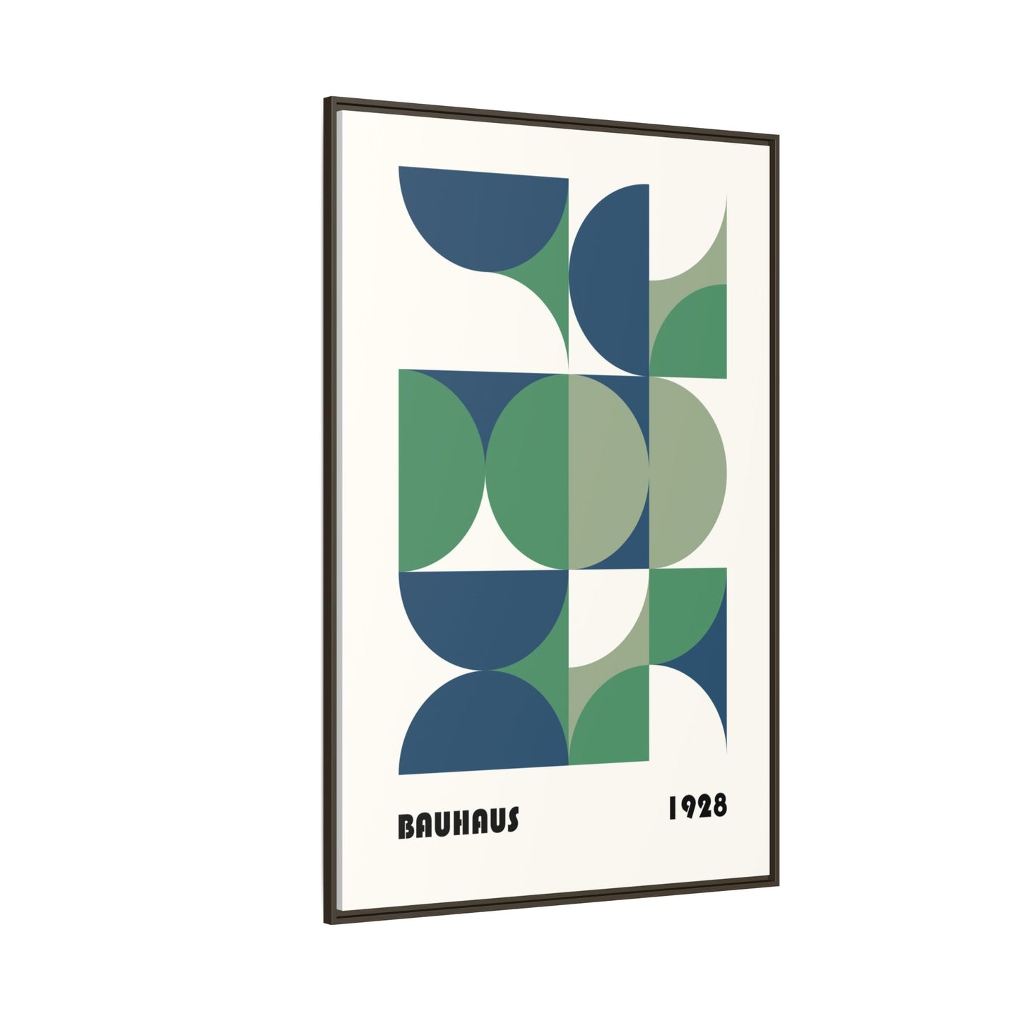 Modern Geometric Wall Art Print - Framed Multi-Color Canvas