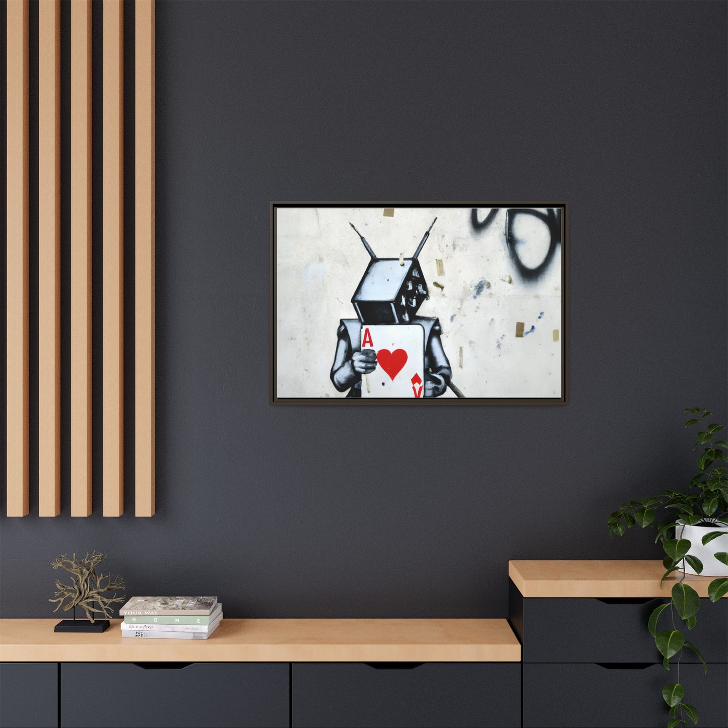 Urban Robot Framed Canvas Art - A♥V Design for Modern Spaces
