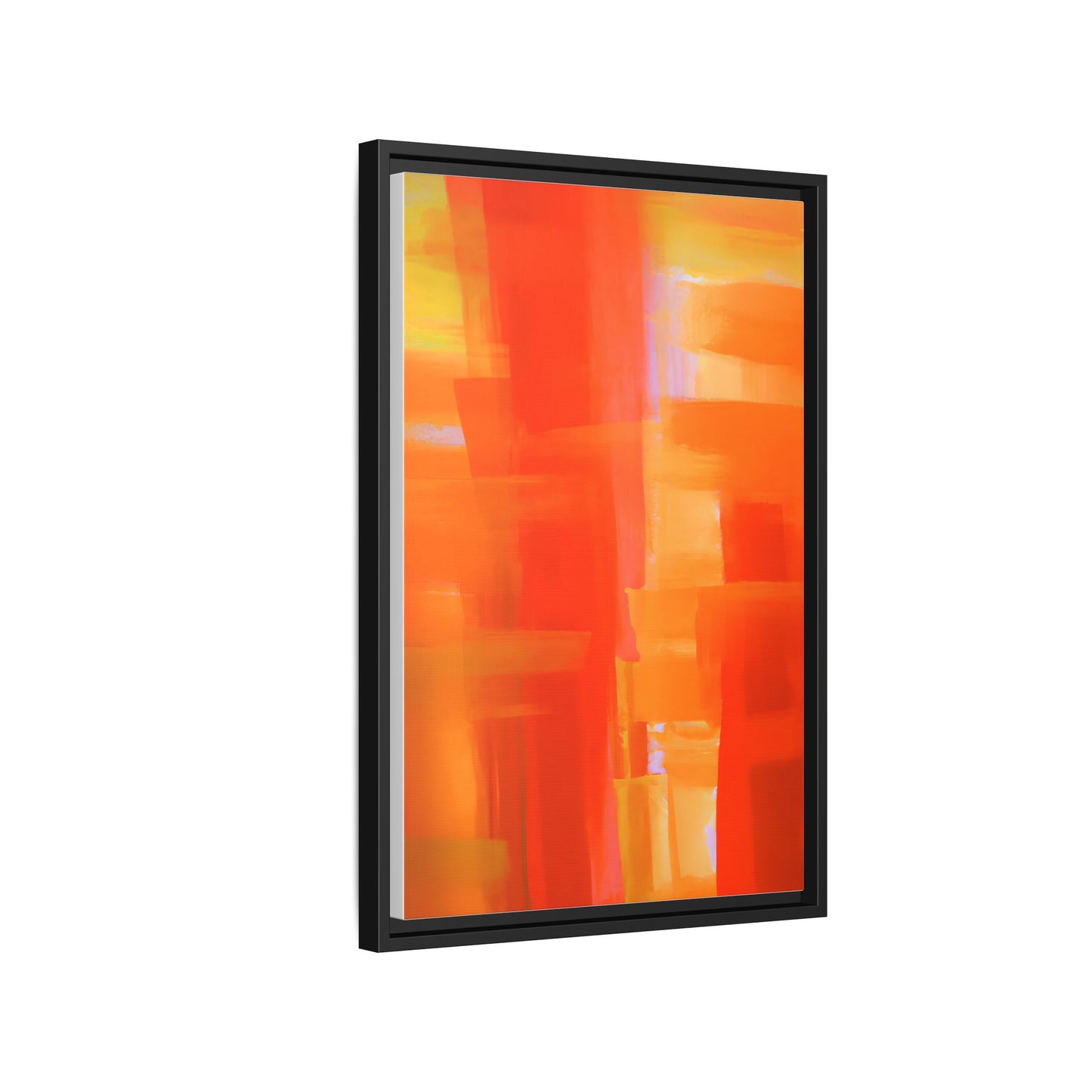 Vibrant Framed Canvas Art - Abstract Multi-Color Decor