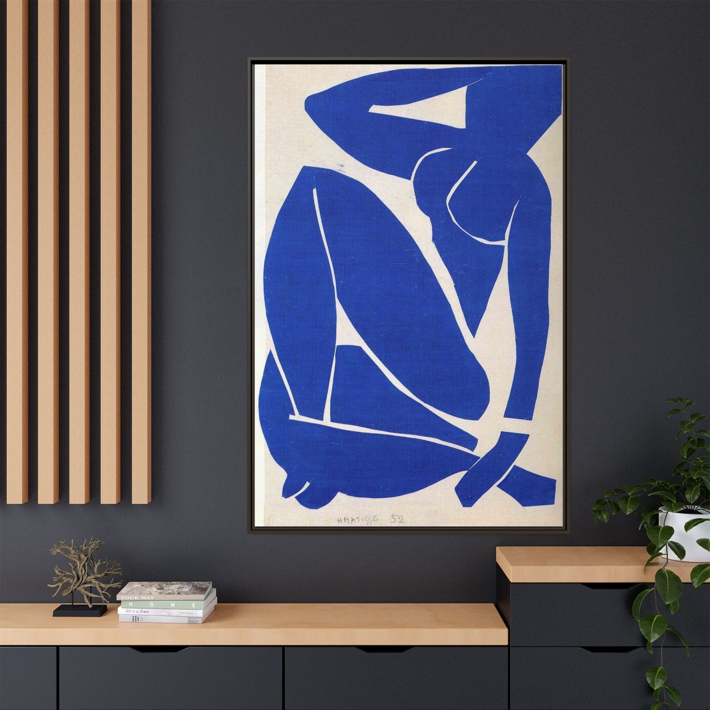 Framed Abstract Art Print, Modern Canvas Decor, Boho Home Wall Art, Unique Gift for Art Lovers, Stylish Living Room Decoration