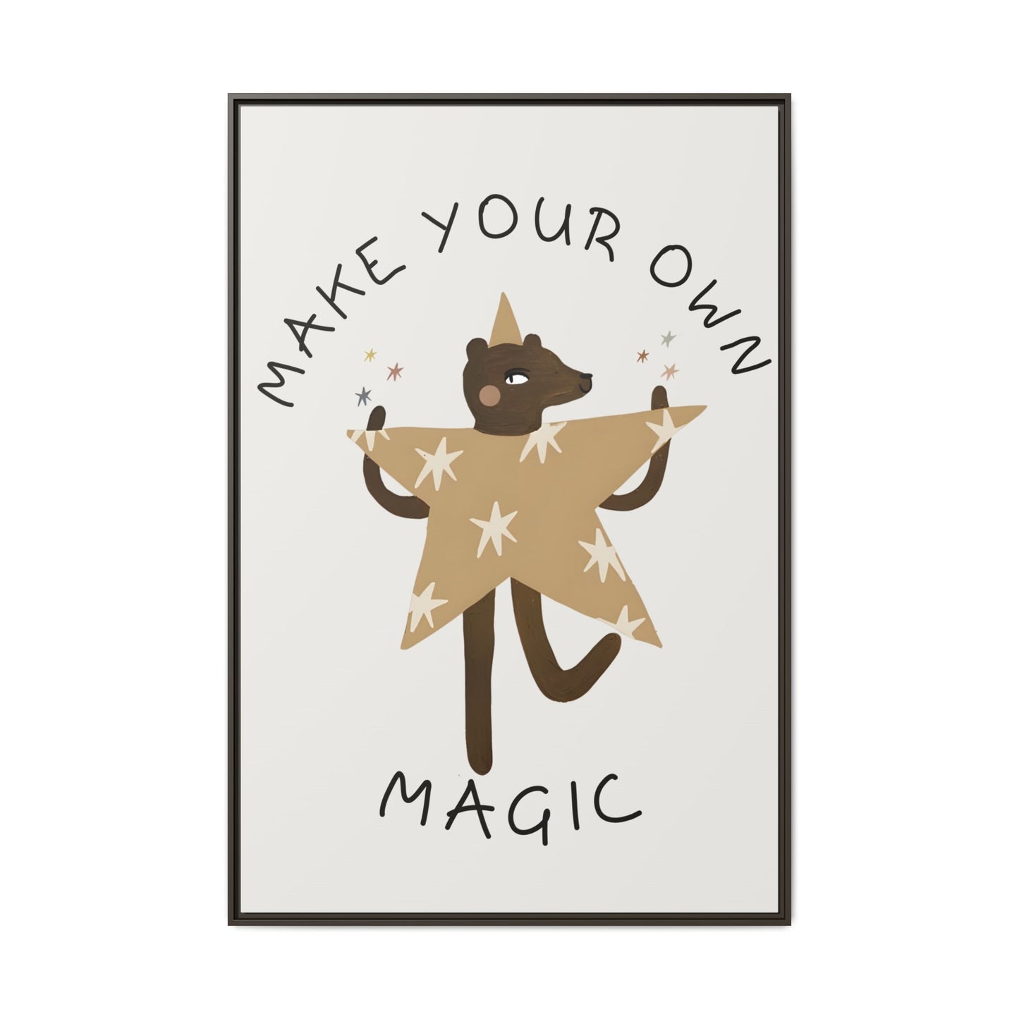 Magic-Inspiring Framed Canvas Art | Home Decor, Wall Art, Inspirational Gift, Bear Decor, Kids Room Artwork