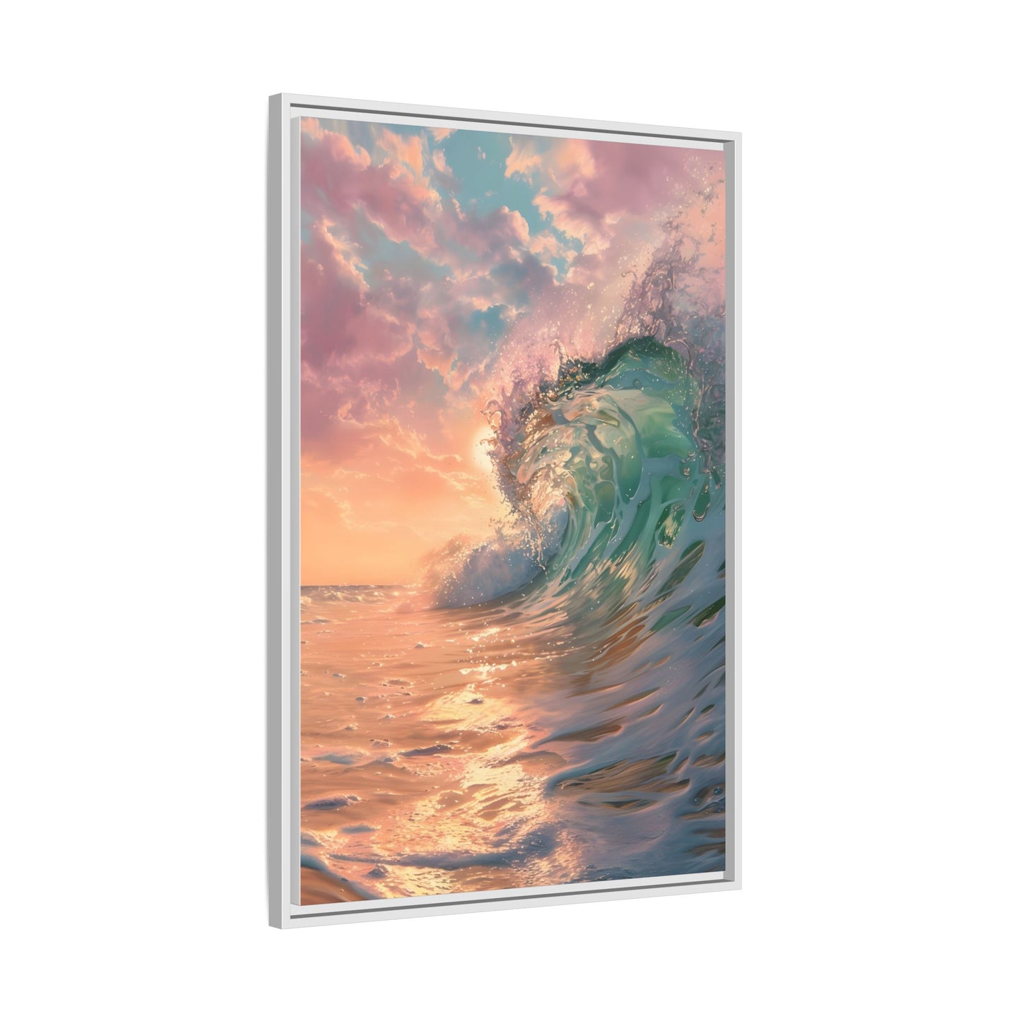 Ocean Wave Framed Canvas Print