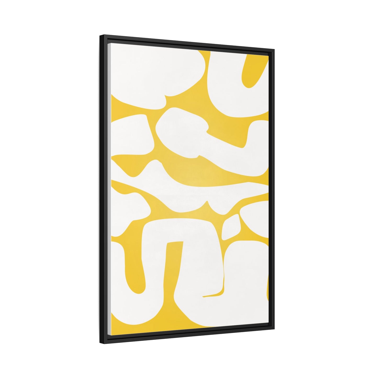 Abstract Yellow Art Print - Framed Matte Canvas Wall Decor