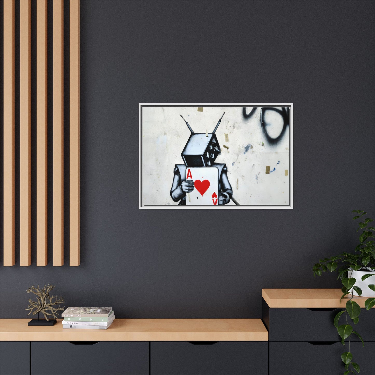 Urban Robot Framed Canvas Art - A♥V Design for Modern Spaces