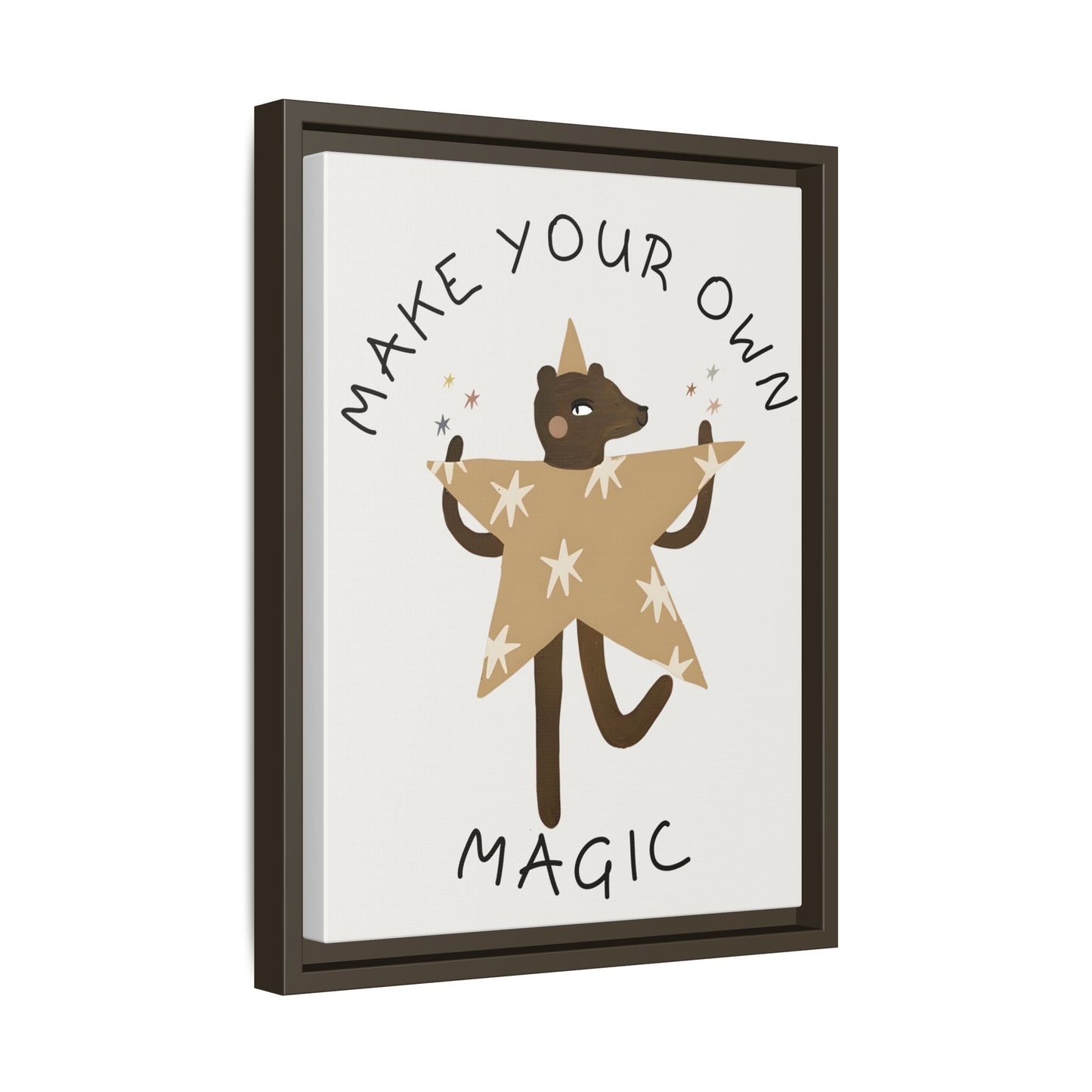 Magic-Inspiring Framed Canvas Art | Home Decor, Wall Art, Inspirational Gift, Bear Decor, Kids Room Artwork