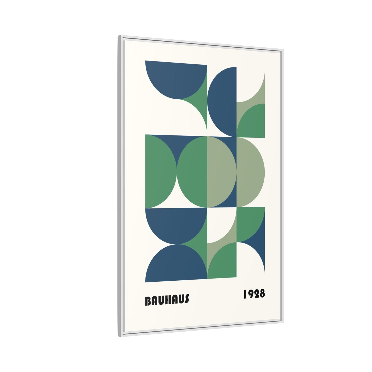 Modern Geometric Wall Art Print - Framed Multi-Color Canvas
