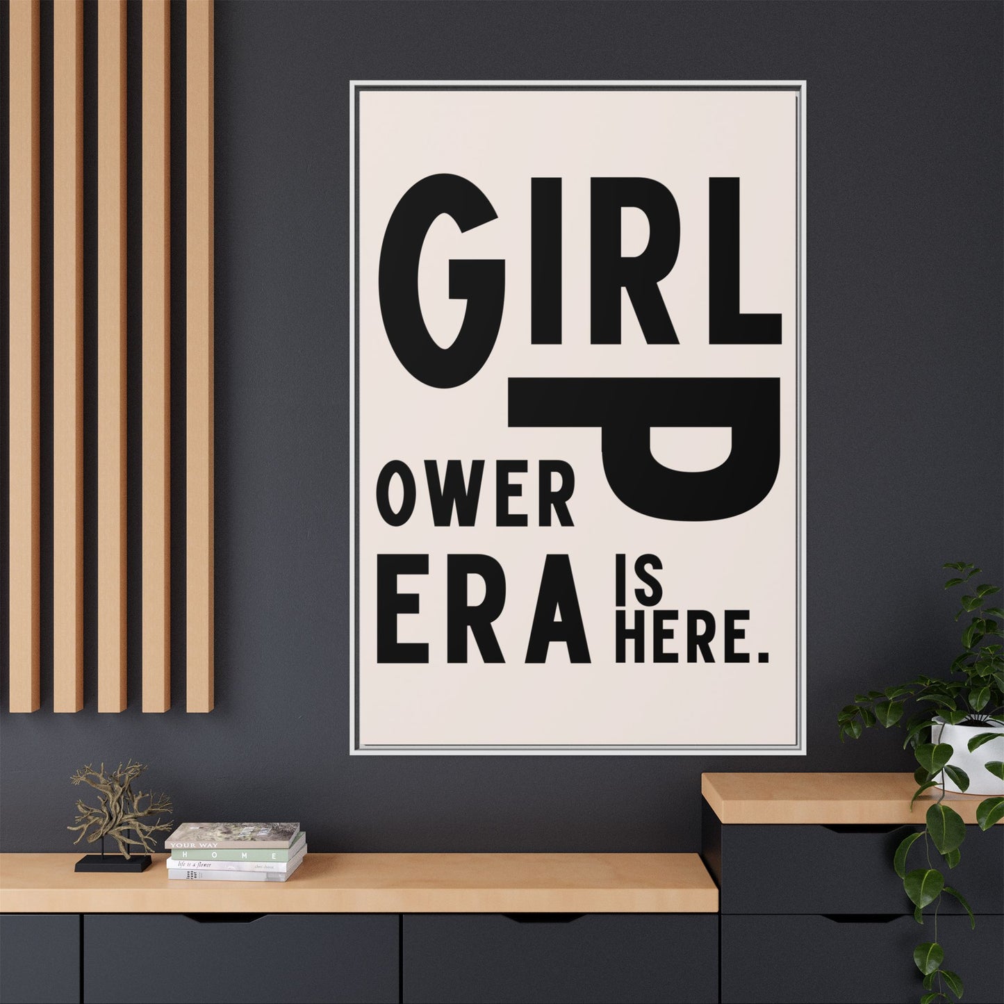 Empowering Girl Power Canvas Wall Art - Multi-Color Framed Print