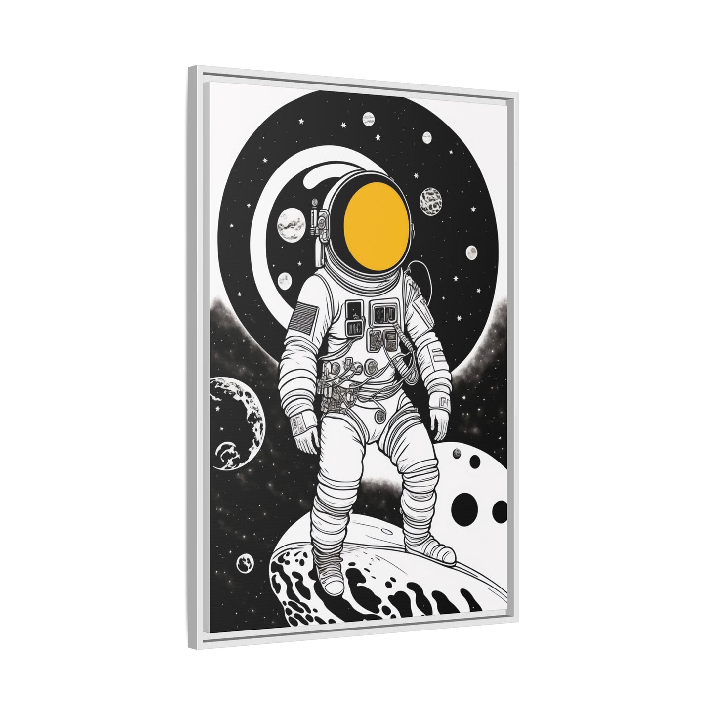 Astronaut Canvas Print, Cosmic Wall Art, Space Decor for Kids, Modern Home Decoration, Gift for Space Enthusiasts, Unique Astronaut Wall Art