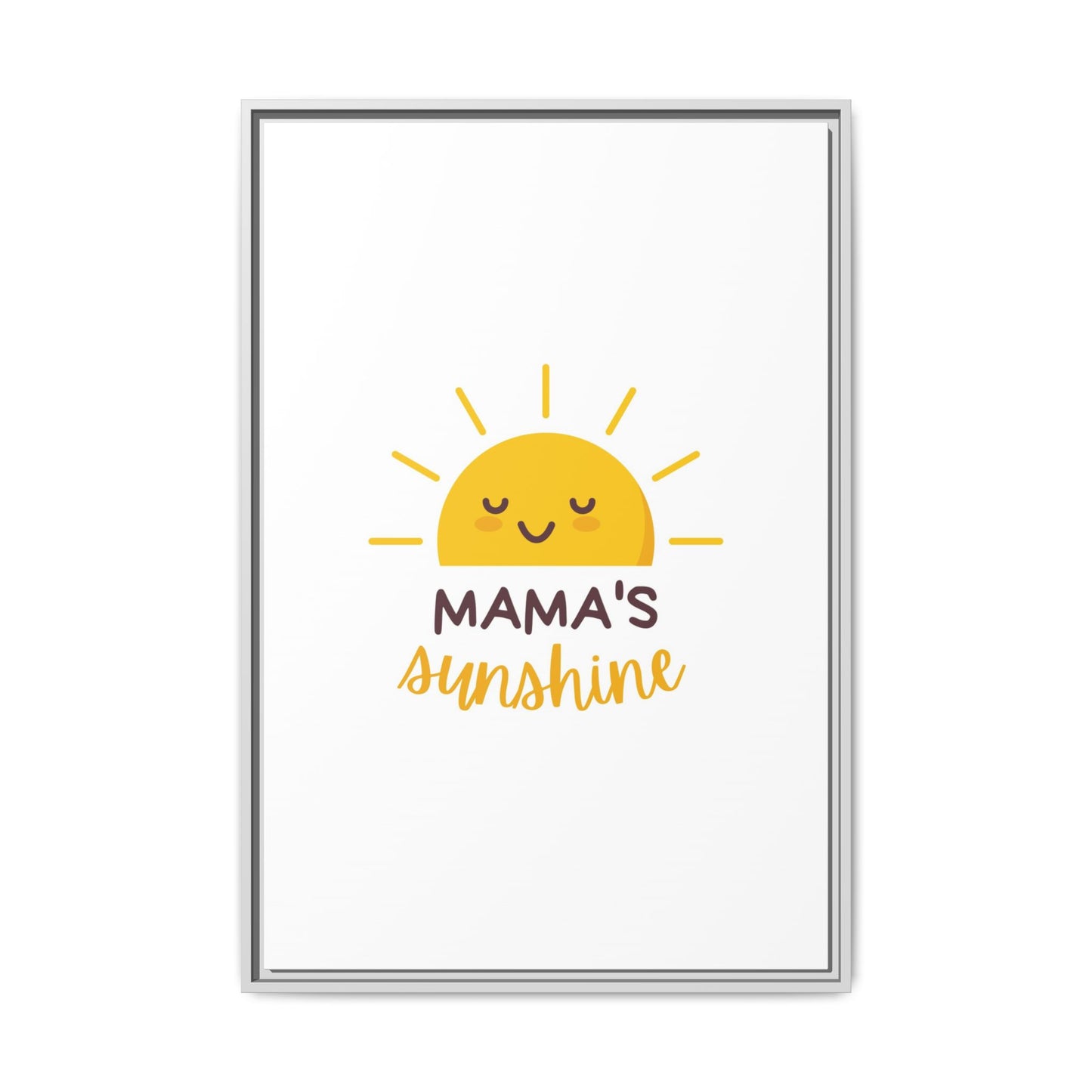 Framed Canvas Art Print, Cheerful Sun Decor for Mother's Day, Kids Room Wall Art, Positive Vibes Poster, Gift for Moms