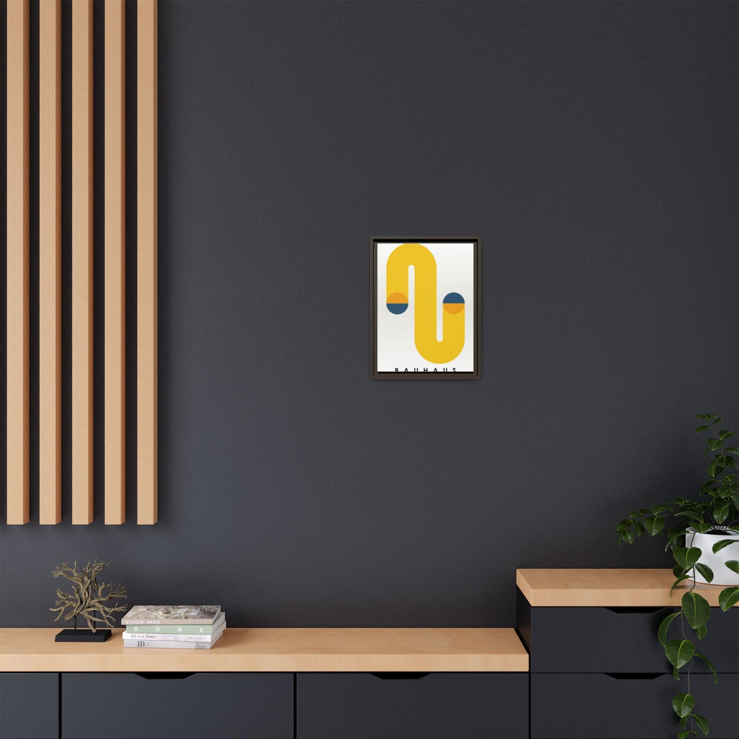 Bauhaus-Inspired Framed Matte Canvas Art - Modern Wall Decor