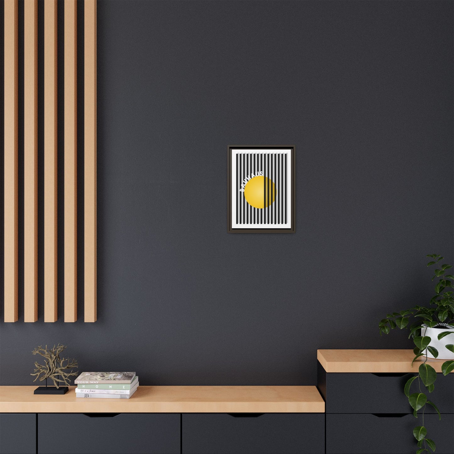 Bauhaus Art Canvas Framed Print - Modern Multi-color Wall Decor