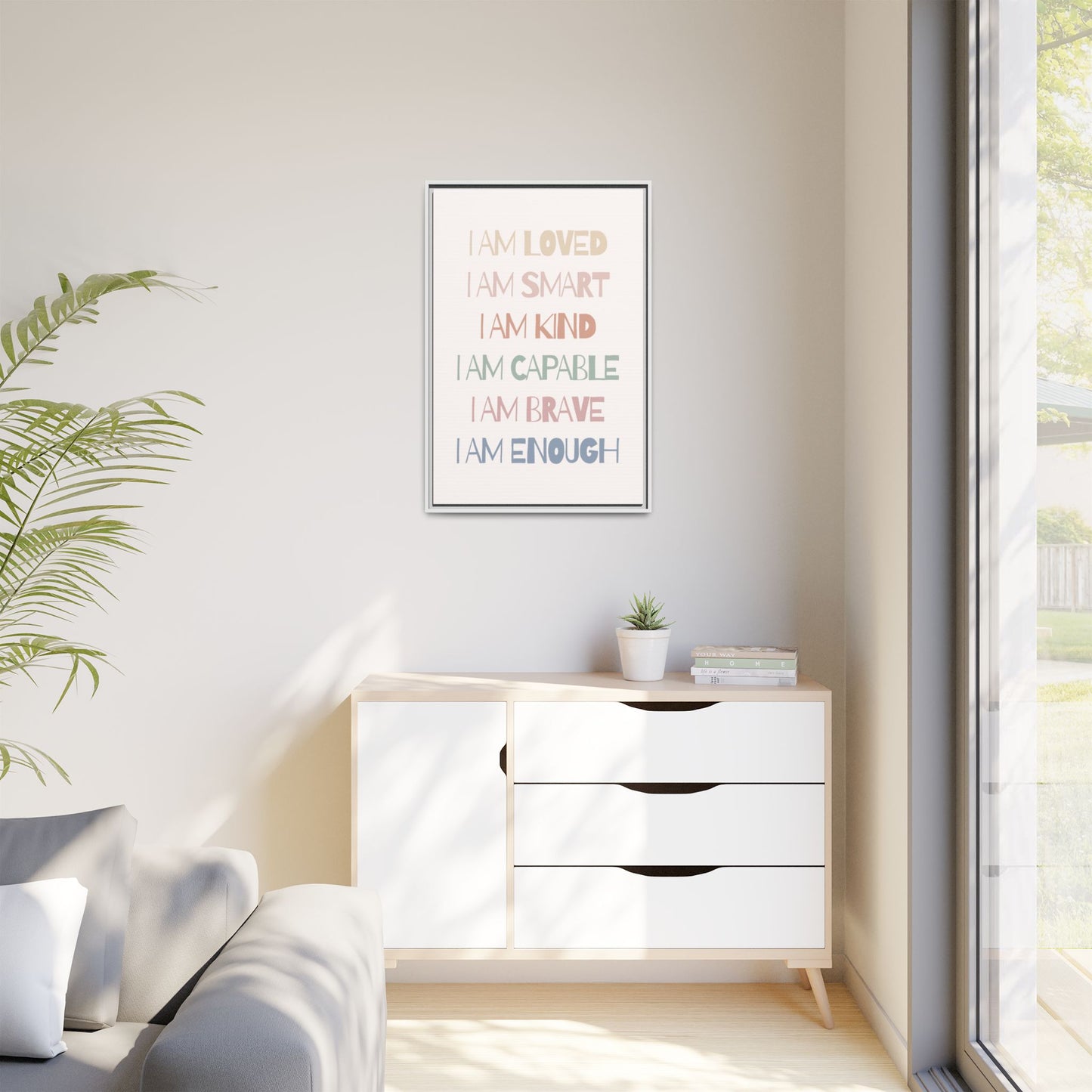 Inspirational Wall Art Print, Positive Affirmation Decor, Mindfulness Gift, Motivational Artwork, Home Office Wall Decor, Uplifting Canvas