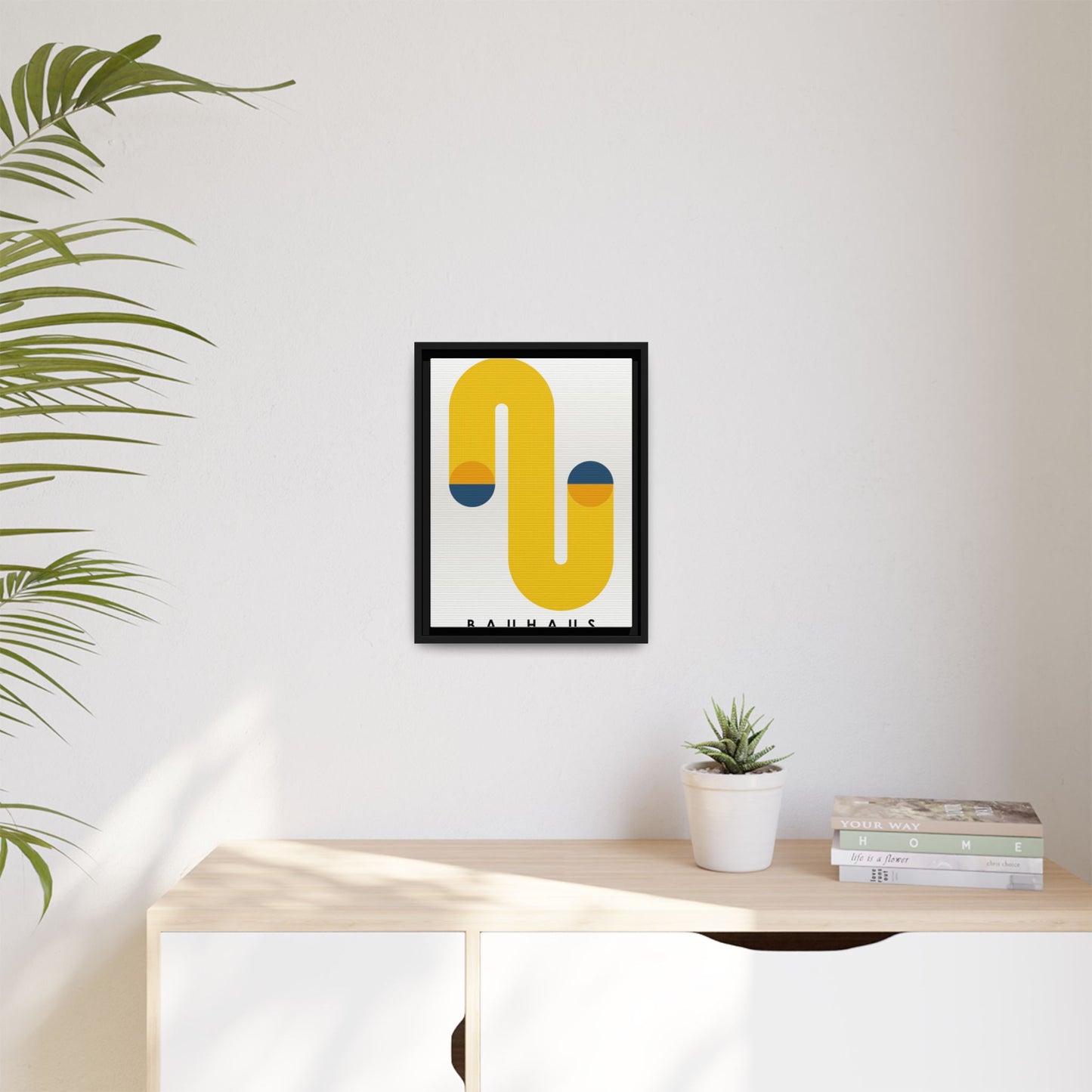 Bauhaus-Inspired Framed Matte Canvas Art - Modern Wall Decor