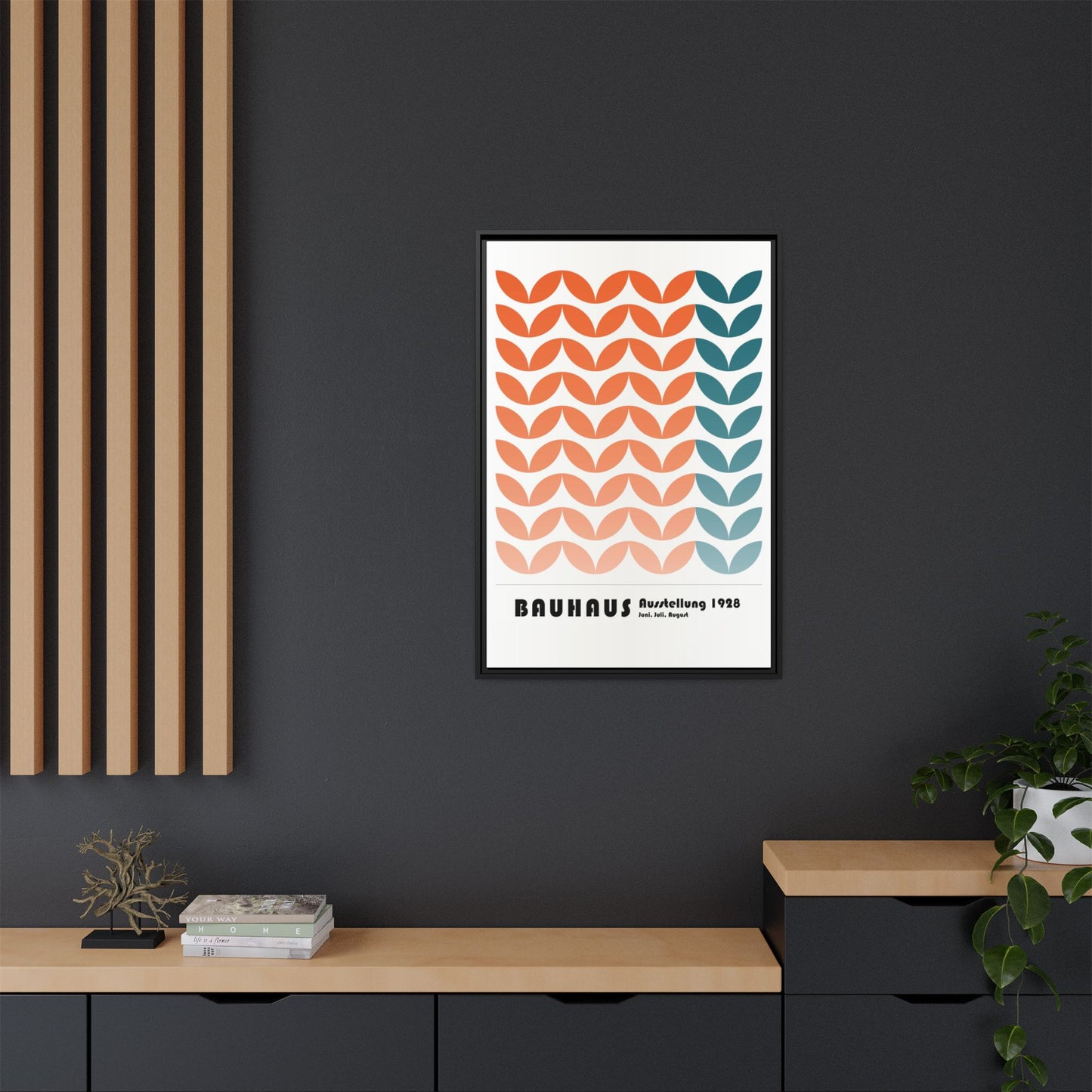 Bauhaus Art Print - Framed Matte Canvas Wall Decor