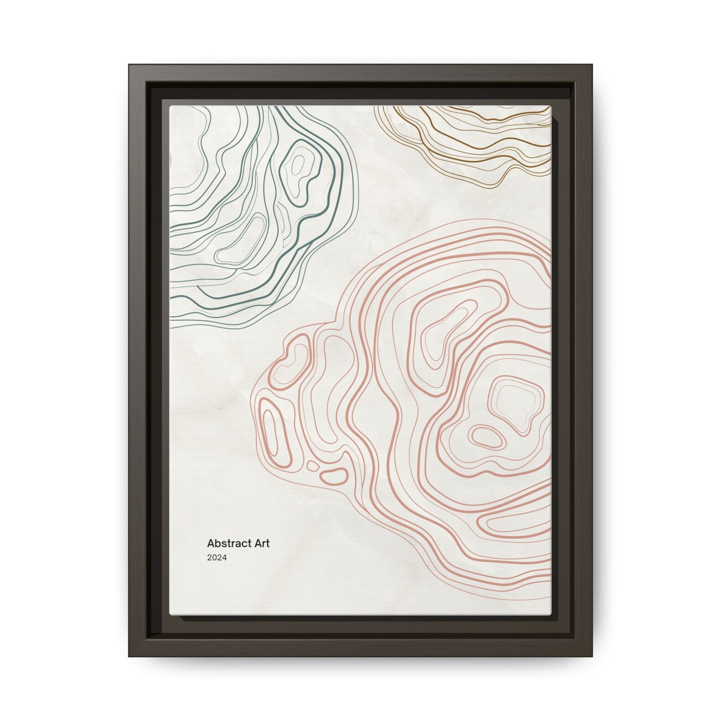 Abstract Multi-Color Framed Canvas Art Print - 2024 Decor