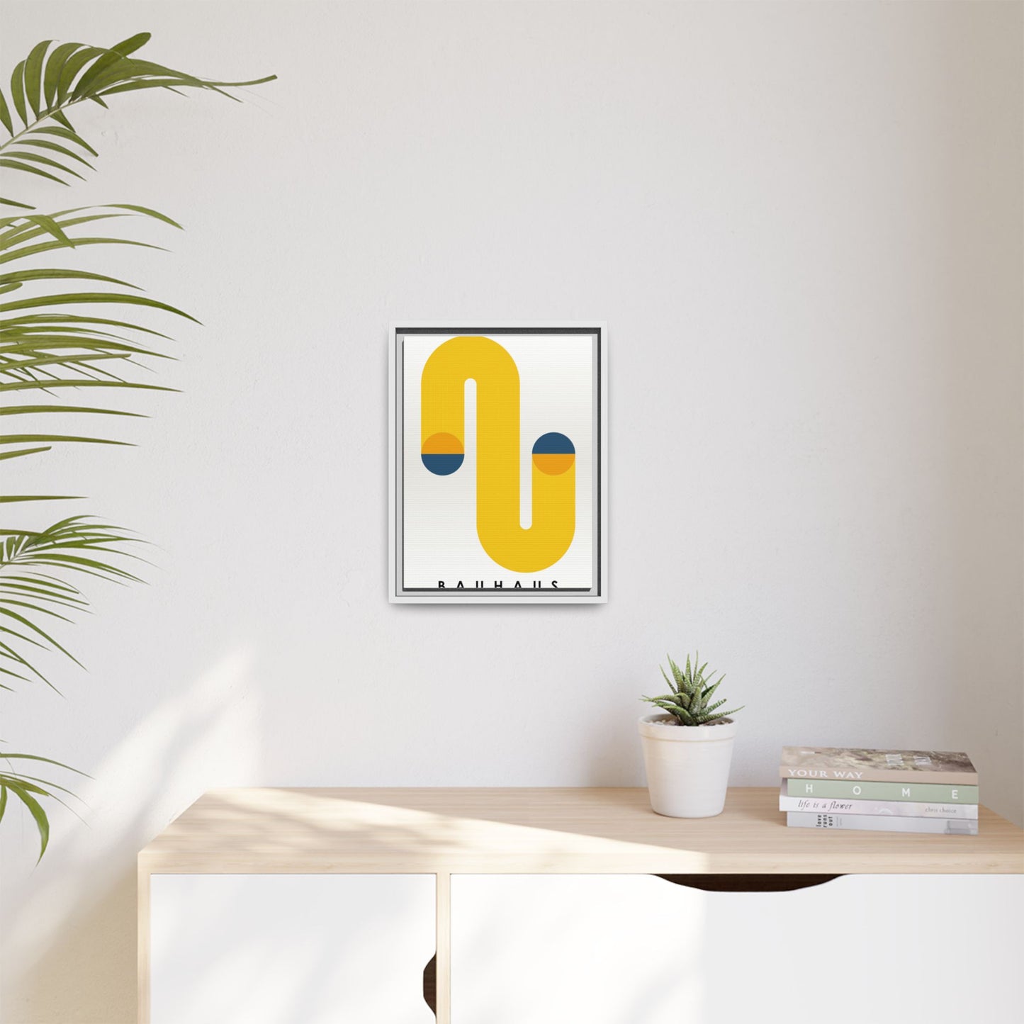 Bauhaus-Inspired Framed Matte Canvas Art - Modern Wall Decor