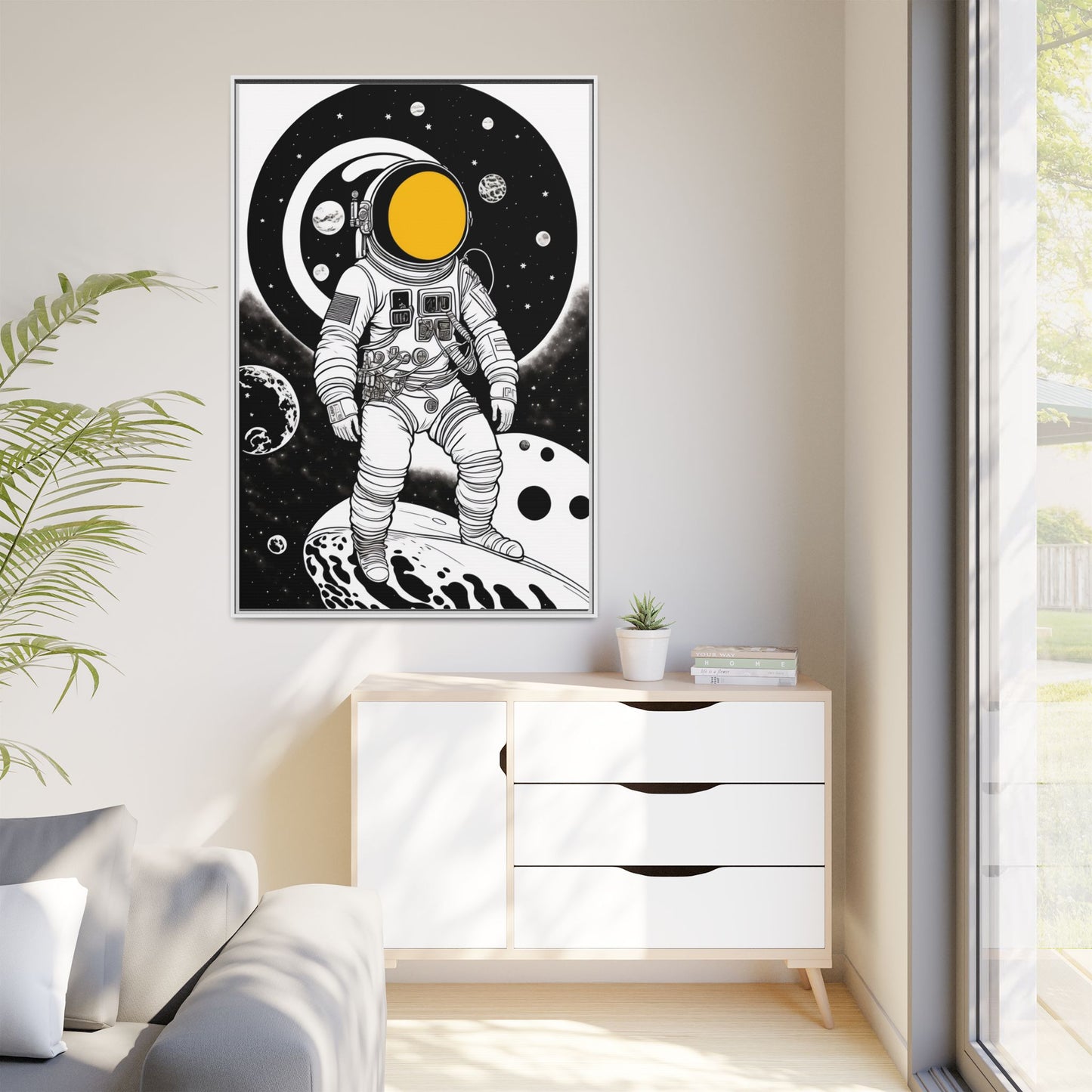 Astronaut Canvas Print, Cosmic Wall Art, Space Decor for Kids, Modern Home Decoration, Gift for Space Enthusiasts, Unique Astronaut Wall Art