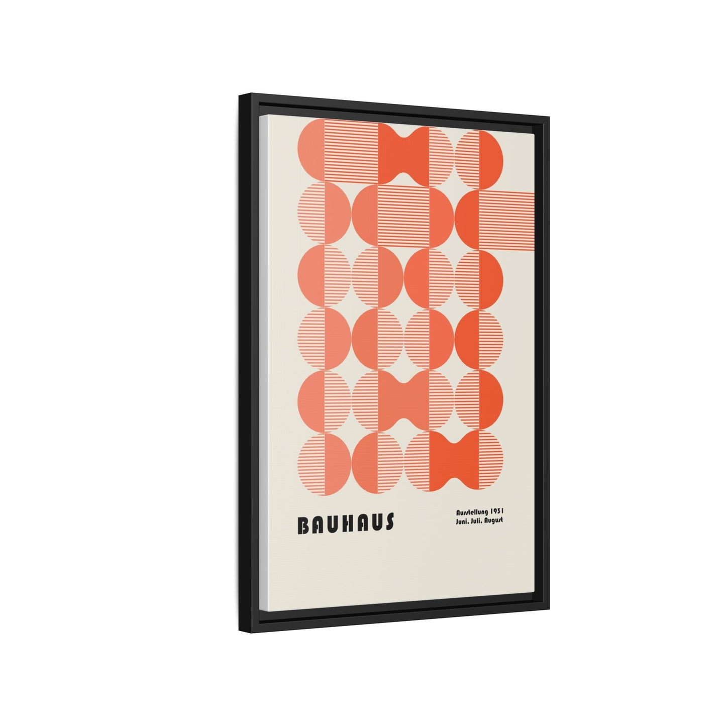 Modern Bauhaus Art Print - Framed Matte Canvas Decor