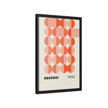 Modern Bauhaus Art Print - Framed Matte Canvas Decor