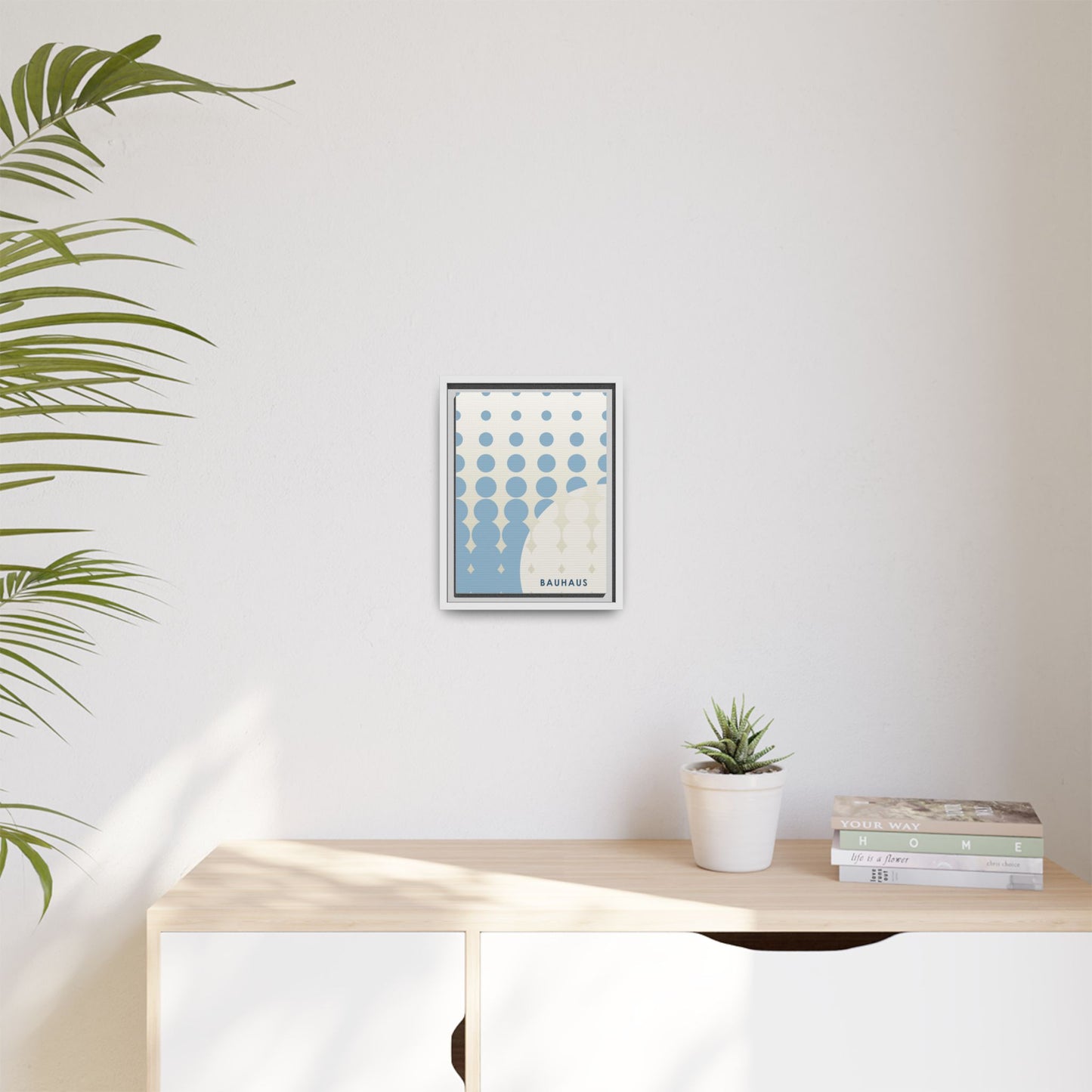 Bauhaus Abstract Framed Matte Canvas Wall Art - Modern Home Decor