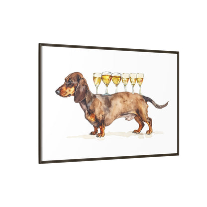 Dachshund Drink Art Print, Framed Wall Decor, Dog Lovers Gift, Pet Lover Decor, Funny Dog Art, Home Bar Decoration