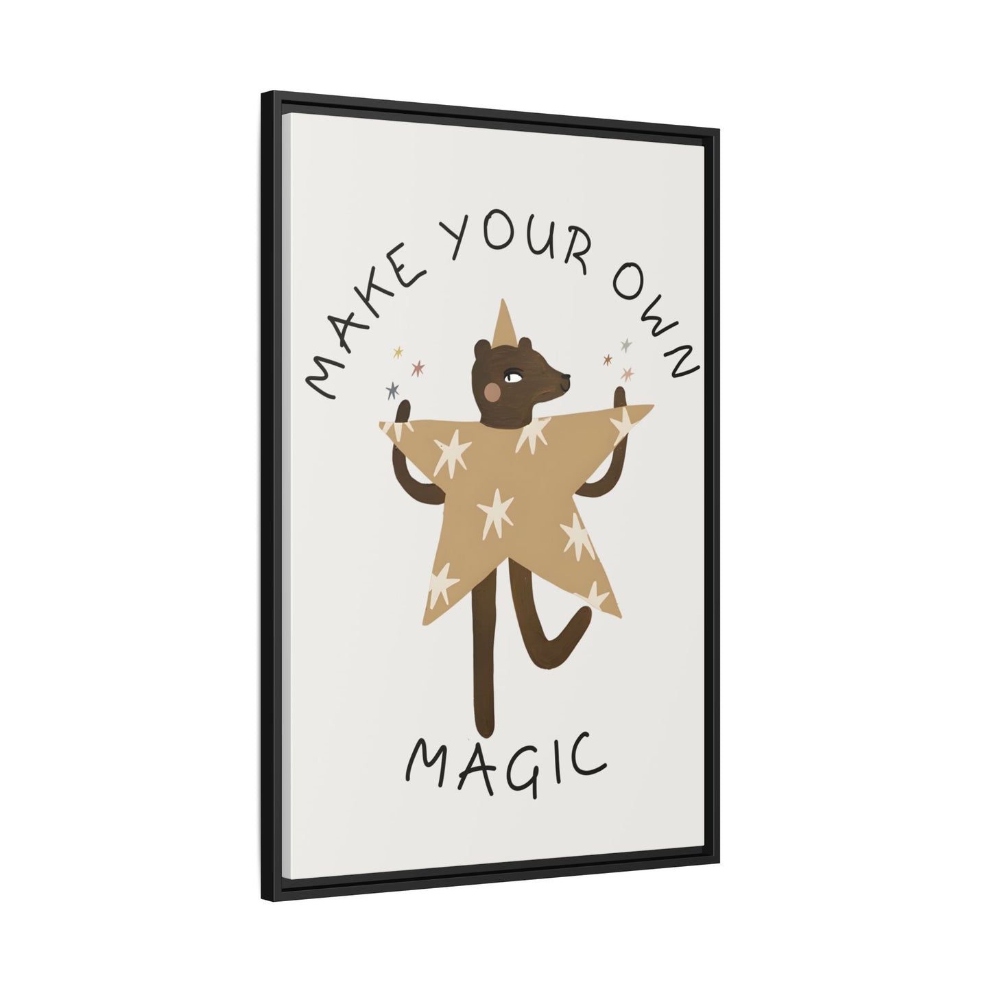 Magic-Inspiring Framed Canvas Art | Home Decor, Wall Art, Inspirational Gift, Bear Decor, Kids Room Artwork