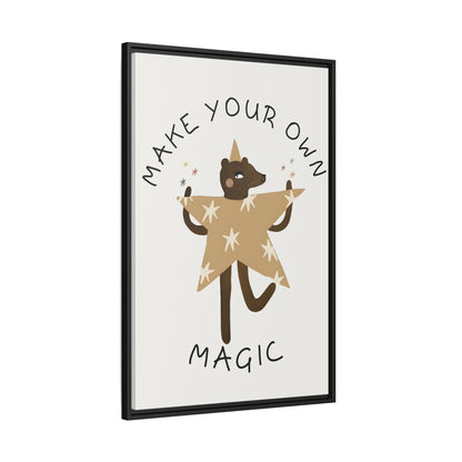 Magic-Inspiring Framed Canvas Art | Home Decor, Wall Art, Inspirational Gift, Bear Decor, Kids Room Artwork