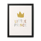 Framed Canvas Art Print, Little Prince Wall Decor, Kids Room Decoration, Nursery Art, Gift for Baby Shower, Toddler Room Aesthetic