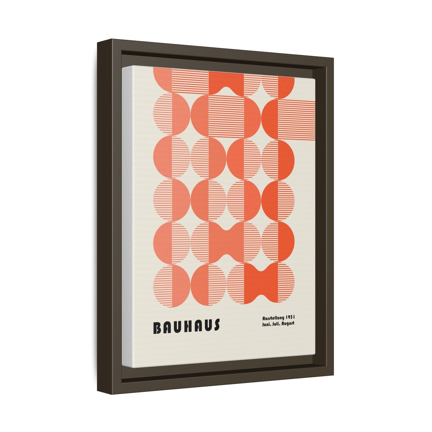 Modern Bauhaus Art Print - Framed Matte Canvas Decor