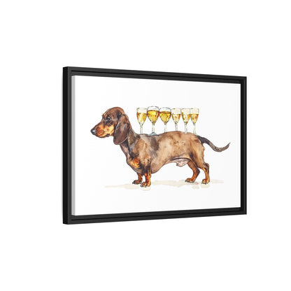 Dachshund Drink Art Print, Framed Wall Decor, Dog Lovers Gift, Pet Lover Decor, Funny Dog Art, Home Bar Decoration