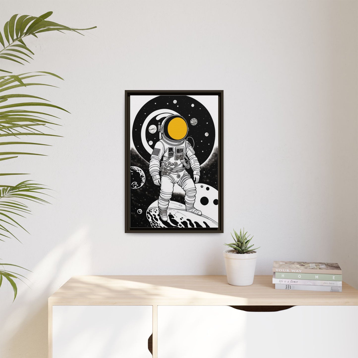Astronaut Canvas Print, Cosmic Wall Art, Space Decor for Kids, Modern Home Decoration, Gift for Space Enthusiasts, Unique Astronaut Wall Art