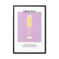 Mimosa Recipe Canvas Wall Art, Framed Home Decor, Kitchen Wall Art, Brunch Decoration, Gift for Foodies, Modern Art Print