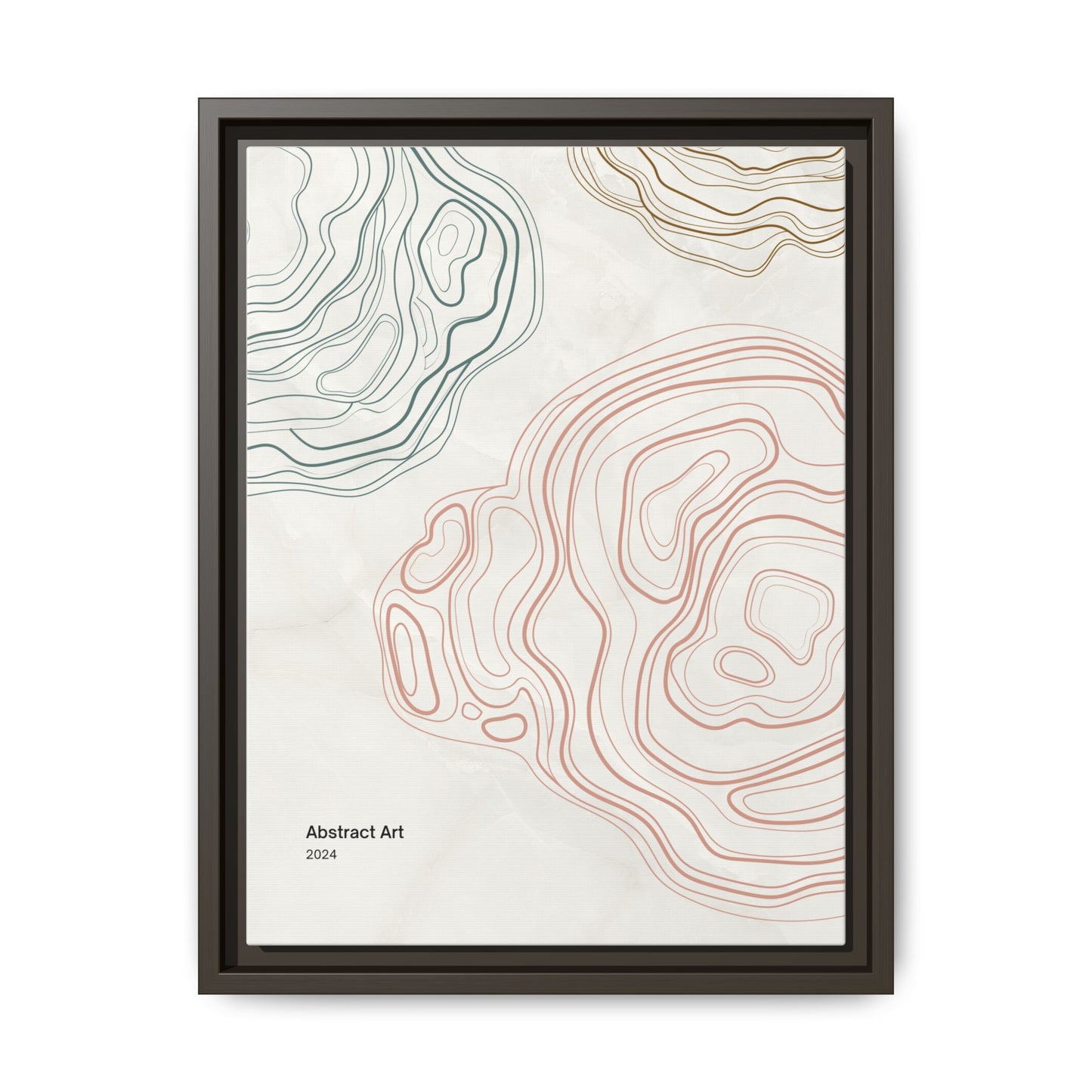 Abstract Multi-Color Framed Canvas Art Print - 2024 Decor