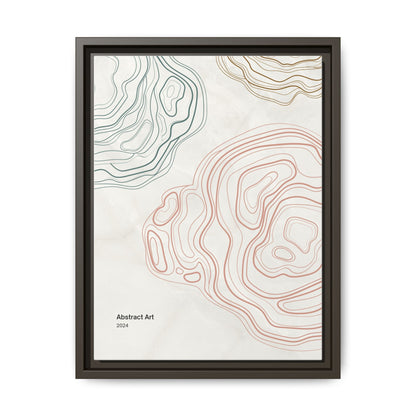 Abstract Multi-Color Framed Canvas Art Print - 2024 Decor