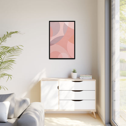 Modern Abstract Canvas Art Print - Multi-color Framed Decor