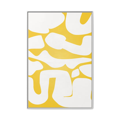 Abstract Yellow Art Print - Framed Matte Canvas Wall Decor