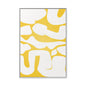 Abstract Yellow Art Print - Framed Matte Canvas Wall Decor